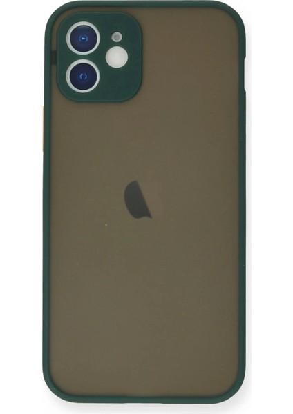 iPhone 12 Mini Kılıf Montreal Silikon Kapak - Yeşil