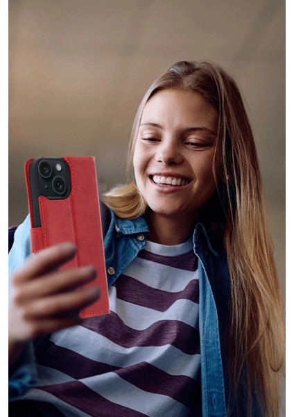 Apple iPhone 15 Trend S Plus Kapaklı Kılıf - Siyah