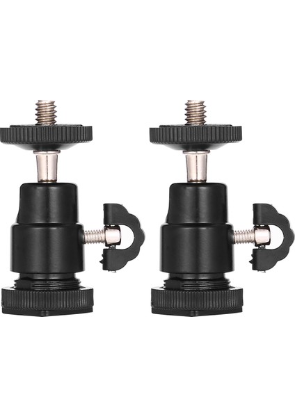 Sıcak Ayakkabı Montajı Adaptörlü Mini Top Kafası [2 Paket] 360 Derece 1/4 Inç Küçük Top Kafaları Dslr Kamera Kamera Flash Işık Stand Tripod Için Hafif Döner Mikro Ballhead (Yurt Dışından)