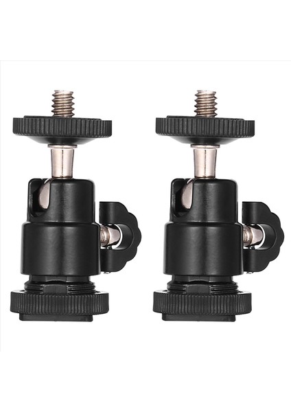Sıcak Ayakkabı Montajı Adaptörlü Mini Top Kafası [2 Paket] 360 Derece 1/4 Inç Küçük Top Kafaları Dslr Kamera Kamera Flash Işık Stand Tripod Için Hafif Döner Mikro Ballhead (Yurt Dışından) fiyatları