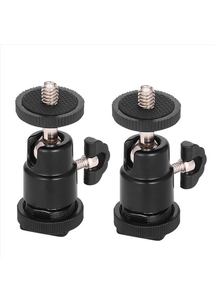 Sıcak Ayakkabı Montajı Adaptörlü Mini Top Kafası [2 Paket] 360 Derece 1/4 Inç Küçük Top Kafaları Dslr Kamera Kamera Flash Işık Stand Tripod Için Hafif Döner Mikro Ballhead (Yurt Dışından) modelleri