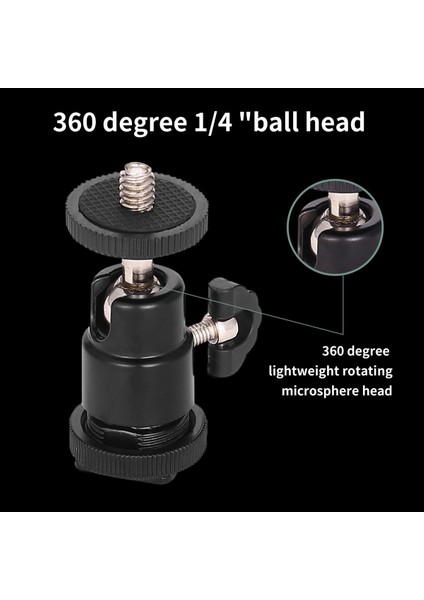 Sıcak Ayakkabı Montajı Adaptörlü Mini Top Kafası [2 Paket] 360 Derece 1/4 Inç Küçük Top Kafaları Dslr Kamera Kamera Flash Işık Stand Tripod Için Hafif Döner Mikro Ballhead (Yurt Dışından) indirimleri