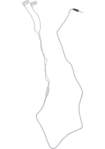 H-169 3.5mm Mp3 Mp4 Kablolama Subwoofer Örgülü Kordon, Buğday Teli Kontrollü Evrensel Müzik Kulaklıkları (Gümüş) (Yurt Dışından) fiyatları