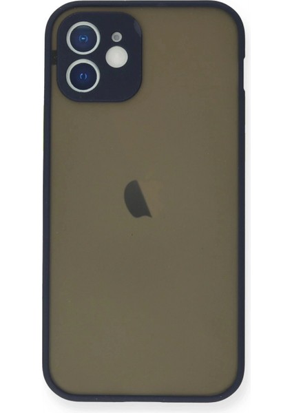 iPhone 12 Mini Kılıf Montreal Silikon Kapak - Lacivert