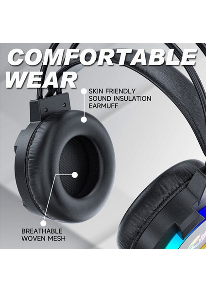 Oyun Kulaklık 7.1 Stereo Surround Bas Set Seti Bilgisayar Oyun Konsolu Mikrofon Rgb Kulaklık Seti (Yurt Dışından) fiyatları