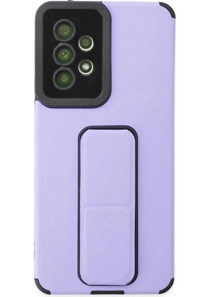 Samsung Galaxy A53 5g Kılıf Mega Standlı Silikon - Lila