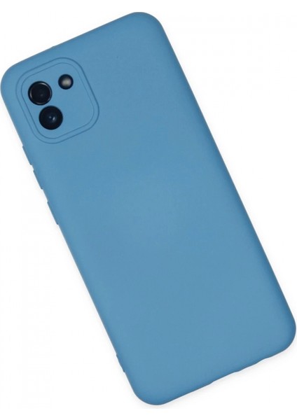 Samsung Galaxy A03 Kılıf Nano Içi Kadife Silikon - Mavi fiyatları