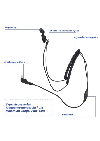 V3 V6 V8 V1098A V5S Bluetooth Kask Kulaklık Kenwood Baofeng Uv-5r Uv-82 Gt-3 Için Özel Kavram Kablolu (Yurt Dışından) indirimleri