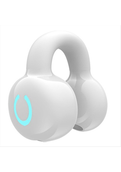 Tek Paketli Spor Bluetooth Kulaklık Kulak Klip Tipi Kulak Dışı Ultra Uzun Bekleme Mini Kulaklık Beyaz (Yurt Dışından)