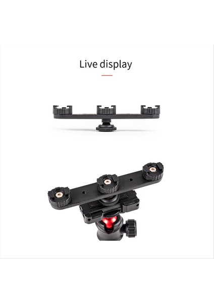 1/4 Vidalı Delik Soğuk Ayakkabı Braketi Vlog Genişletme Braketi 3 Sıcak Ayakkabı Adaptörü Kamera Tripod Cep Telefonu Klibi (Yurt Dışından) modelleri