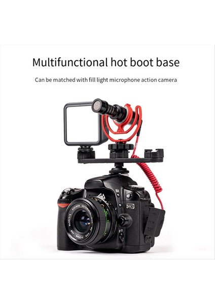 1/4 Vidalı Delik Soğuk Ayakkabı Braketi Vlog Genişletme Braketi 3 Sıcak Ayakkabı Adaptörü Kamera Tripod Cep Telefonu Klibi (Yurt Dışından) indirimleri