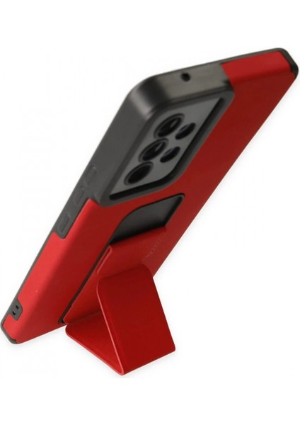 Samsung Galaxy A53 5g Kılıf Mega Standlı Silikon - Kırmızı modelleri