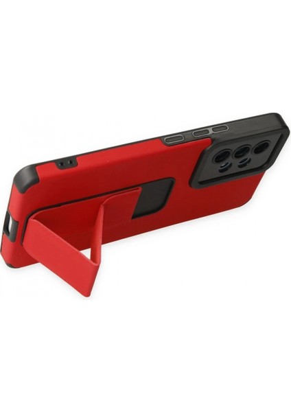 Samsung Galaxy A53 5g Kılıf Mega Standlı Silikon - Kırmızı fırsatları