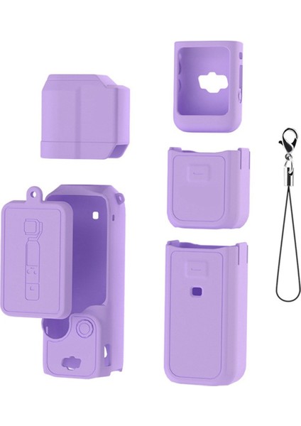 Djı Osmo Pocket Için Vaka Kapağı 3 Silikon Koruyucu Kılıf Vücut Kılıfı Lens Koruyucu Kapak Kavrama Kılıfları B Mor Mor (Yurt Dışından)