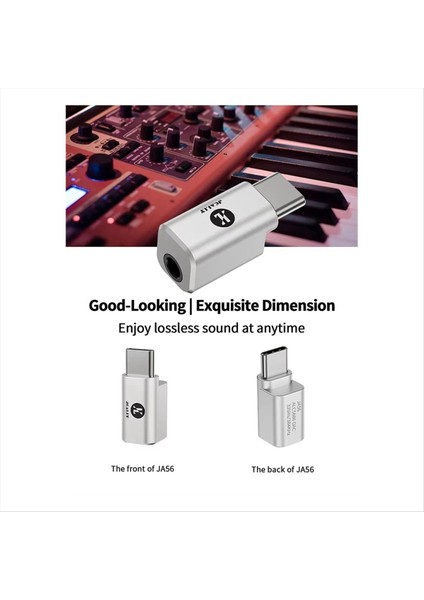 Jcally JA56 Tip-C Ila 3.5mm Hıfı Adaptar Amp Dac 384KHZ/32BIT Dijital Ses Kodu Adaptörü Telefon Görüşmesi, Canlı, Oyun (Yurt Dışından) fırsatları