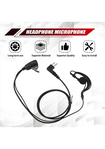 Güvenlik 2 Pimli G Şekli Kulak Kulaklığı Mikrofonu Motorola Radio Walkie Taikie CLS1110 SV10 XTN446 MU11 Için Uyumlu (Yurt Dışından) fırsatları