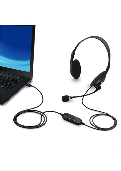 Mikrofon Gürültüsü ile USB Kablolu Kulaklık, Kontrol Içi Konfor Kulak Telefonu Sohbet Yazılımı Için (Yurt Dışından) fiyatları