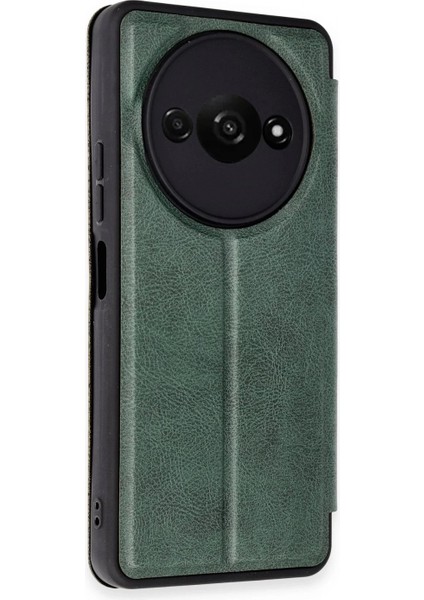 Xiaomi Redmi A3 4g Kılıf Flip Cover - Koyu Yeşil fiyatları