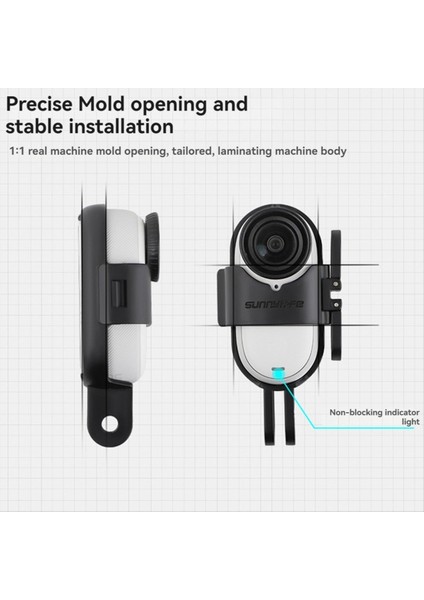 Sunnylife Foldabl Çerçeve Başparmak Kamera Montaj Adaptörü Uzatma Braketi Yatay Dikey Çekim Sınırı INSTA360 Go3/3s (Yurt Dışından) modelleri