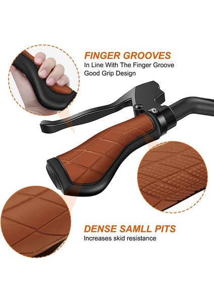 Bisiklet Tutamakları Ergonomik Tutamaklar Kaymaz Kaymaz Kaymaz Kauçuk Gidon Tutamakları 22 2mm E-Bisiklet Kahverengi Için Bisiklet Gidon Tutamakları (Yurt Dışından) fiyatları