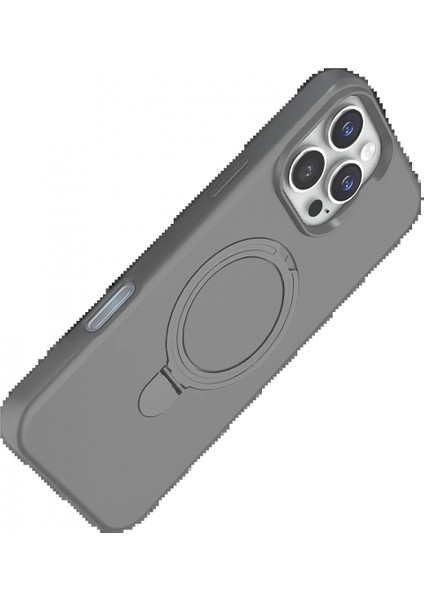 Apple iPhone 16 Pro Max Regal Magsafe Standlı Kapak - Titan Gri modelleri