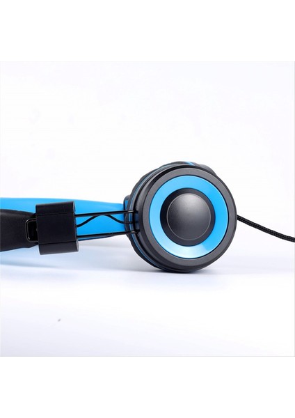 Çocuk Kulaklık Kulaklıkları Kablolu Kablolu Renkli Dizüstü Bilgisayar Tablet Telefon, Online Sınıf Kulaklıkları Öğrenmek Için, Siyah+Mavi (Yurt Dışından) modelleri