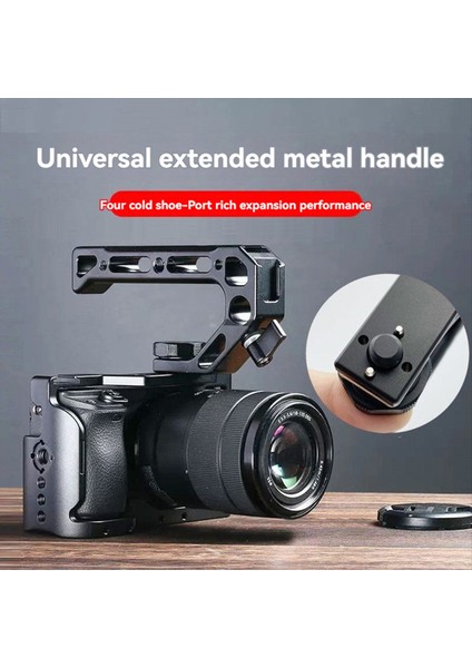 Kamera Üst Tutar El Kavrama Kamera Kamera Kafe Kişisi Dslr Kamera Kafesi Mikrofon Ayakkabı Montajı Gümüş (Yurt Dışından) indirimleri