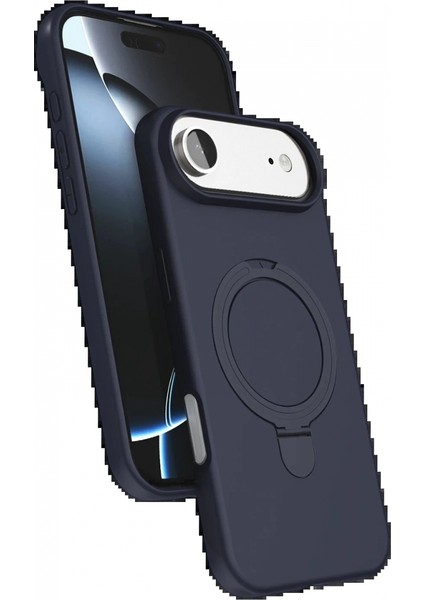 Apple iPhone 17 Air Regal Magsafe Standlı Kapak - Lacivert
