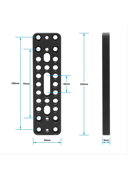 Kamera Taban Plakası Uzantısı Uzun Peynir Plakası Dlsr Kamera Diy Kurulumu Için Birden Fazla 1/4inch-20 Iplik Delikli (Yurt Dışından) fırsatları