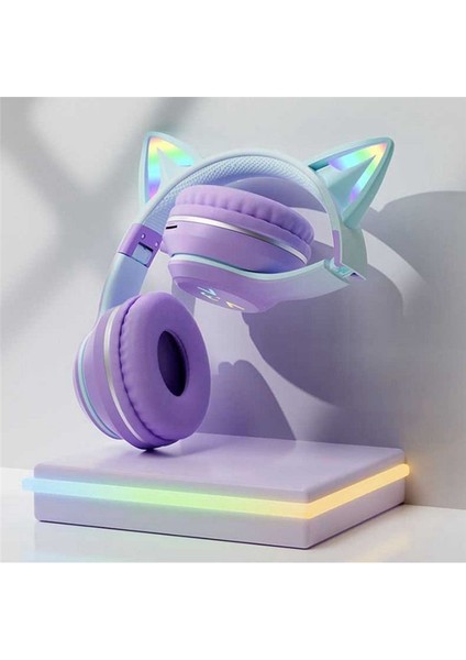 Kablosuz Kulaklıklar Rgb Sevimli Kediler Kızlar Çocuk Hediye Kulaklık Mikrofon Müzik Oyunları Kulaklıklar Kontrol Işıkları Kulaklık D (Yurt Dışından) fiyatları