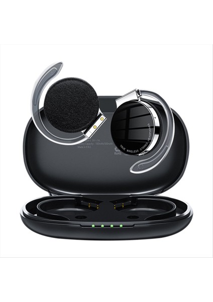 F2 Tws Kablosuz Bluetooth Kulaklık Aşırı Kulak Spor Kulağı Gürültü Iptal Etme Kulaklık Seti Stereo Müzik Kulaklık-Black (Yurt Dışından)