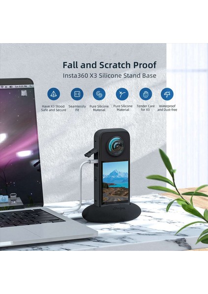 6x Amagısn Silikon Stand Tabanı Insta 360 X3 Eylem Kamera Parçaları Katı Masaüstü Stand Koruma Kamera Aksesuarları (Yurt Dışından) fiyatları
