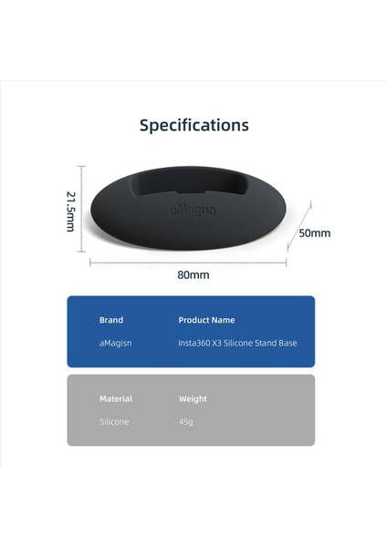 6x Amagısn Silikon Stand Tabanı Insta 360 X3 Eylem Kamera Parçaları Katı Masaüstü Stand Koruma Kamera Aksesuarları (Yurt Dışından) modelleri