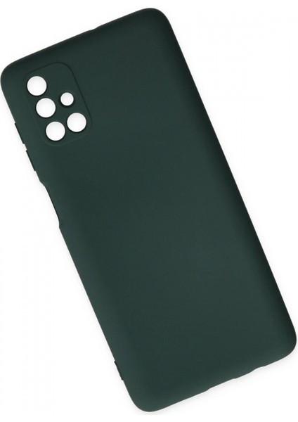 Samsung Galaxy M51 Kılıf Nano Içi Kadife Silikon - Koyu Yeşil fiyatları