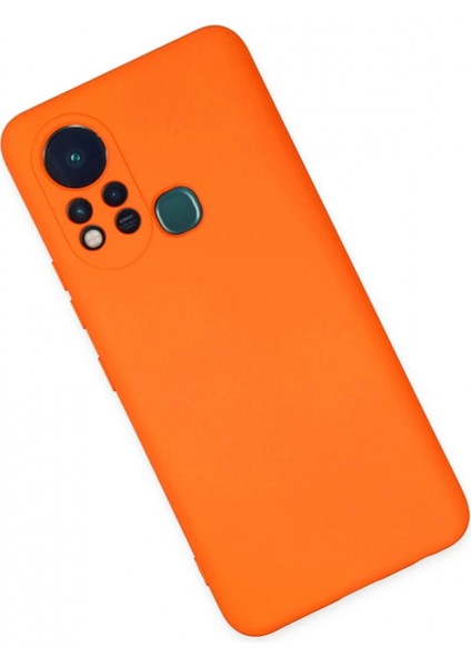 Infinix Hot 11S Kılıf Nano Içi Kadife Silikon - Turuncu modelleri