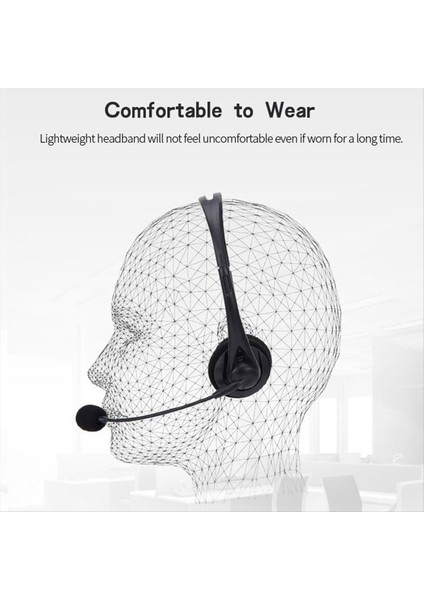 Kulaklıklı Çift Kulaklık Sınavı Kablolu Kulaklı Işletme Operatörü Özel Bilgisayar Işitme Çok Fonksiyonlu Kulaklık, C (Yurt Dışından)