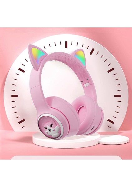Çocuk Bluetooth Kulaklıklar, LED Işıklı Katlanabilir Kablosuz Kulaklıklar, Telefon Için Kedi Kulakları Oyun Kulaklığı (Yurt Dışından) modelleri