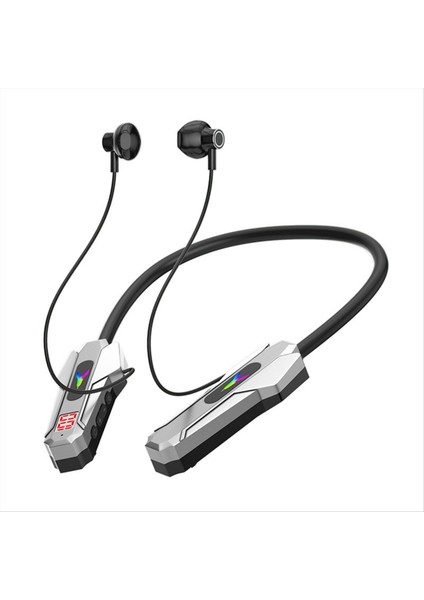 Kablosuz Bluetooth Kulaklıklar Boyun Bandı LED Ekran Oyun Kulaklığı Su Geçirmez Manyetik Spor Kulaklıklar Hd Mikrofon Şeridi ile (Yurt Dışından) indirimleri