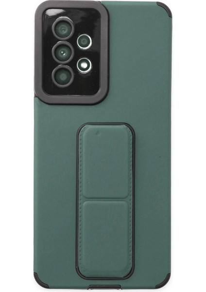Samsung Galaxy A53 5g Kılıf Mega Standlı Silikon - Yeşil