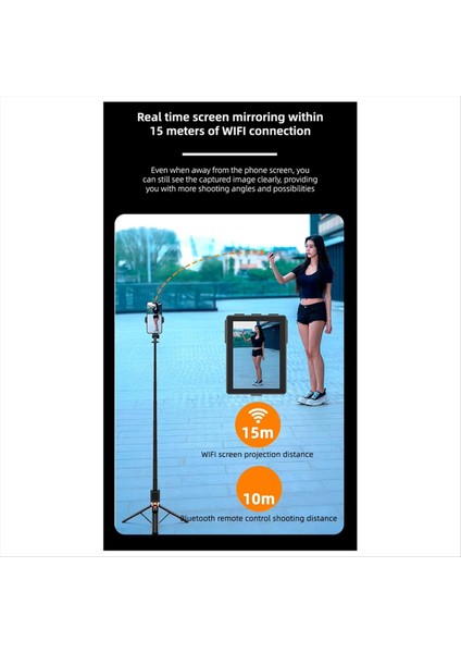 CL07 Ekran Yansıtma Selfie Stick Wifi Projeksiyon Ekranı Tripod Gerçek Zamanlı Ekran Akıllı Telefon Vlog Için Selfie Monitör (Yurt Dışından) modelleri