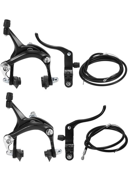 2 Set Yol Bisiklet Kruvazörü Fren Seti Bisiklet Fren Bisikleti Bisiklet Kaliper Fren Kiti Yan Çekme Seti Çoğu Fixie Bike Siyah Ön Fixie &amp Arka Fixie (Yurt Dışından)