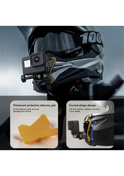 Puluz Kamera Hızlı Bırakma Braket Motosiklet Kask Çene Kayışı GOPRO12 Aksesuarları Spor Kamerası Manyetik Braket (Yurt Dışından)