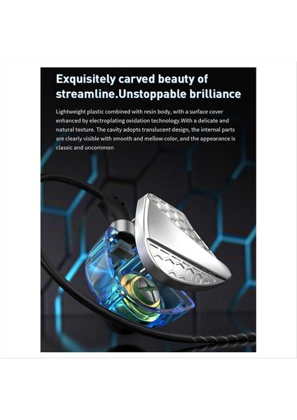 Qkz HI6T Kulakbuds Hifi Kulaklıklar Dinamik Sürücü Iem Stereo Surround Müzik Kulaklıkları Mikro-Kulaklı Spor Oyunu Kulakbuds-A (Yurt Dışından)