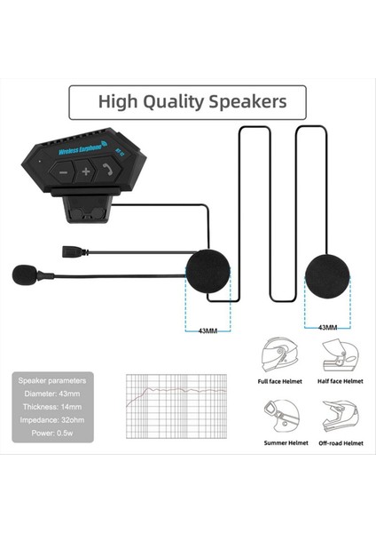 Kasklar Için Kablosuz Bluetooth Kulaklıklar Elektrikli Motosiklet Binicilik Çağrıları BT12 Kask Bluetooth Kulaklıklar (Yurt Dışından) fiyatları
