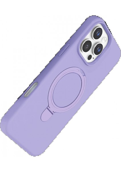 Apple iPhone 16 Pro Regal Magsafe Standlı Kapak - Lila modelleri