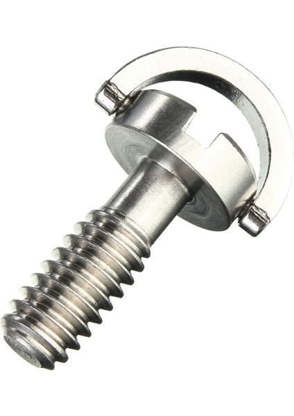 Kamera Tripod Hızlı Serbest Bırakma Plakası Için Uzun 1/4 &quot D-Ring Vidalı Paslanmaz Çelik Gümüş (Yurt Dışından)