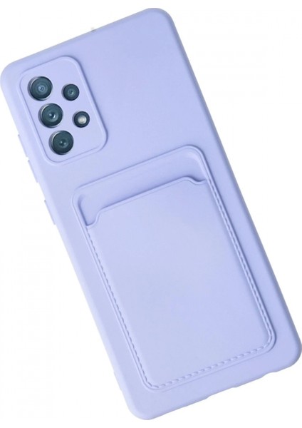 Samsung Galaxy A72 Kılıf Kelvin Kartvizitli Silikon - Lila modelleri