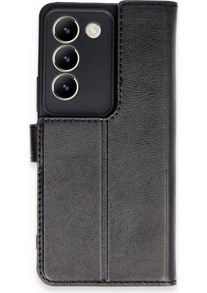 Vivo V30 Lite 4g Kılıf Trend S Plus Kapaklı Kılıf - Siyah