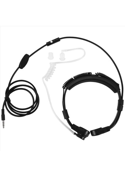 3,5mm Taktik Boğaz Mikrofon Kulaklık Gizli Ayarlanabilir Gizli Hava Tüp Kulaklığı, Akıllı Telefonlar Için Boğaz Mikrofonu ile (Yurt Dışından)