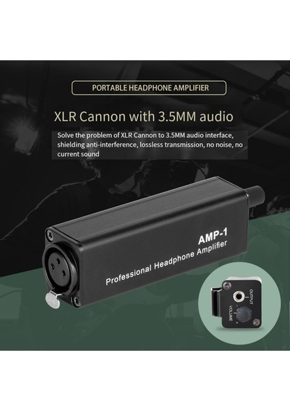 Sahne Performansı Için Portatif Kulaklık Dönüştürücü Xlr Ila 3.5mm Kulaklık Amplifikatör Dönüştürücü Alüminyum Alaşım Gövdesi (Yurt Dışından) fiyatları